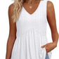 🍃Women’s Casual V-Neck Floral Ruffles Sleeveless Top