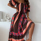 Casual Print Off-Shoulder Dress