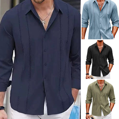 Men's single colour long sleeve top