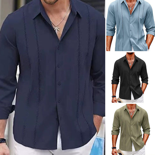 Men's single colour long sleeve top