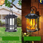 Waterproof outdoor solar flame lantern
