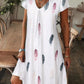 ✨2026 Hot Sale⌛Women’s Elegant Floral Print V-Neck Long Dress