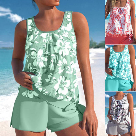 Printed Tankini Swimsuit – Adjustable Fit & Quick-Dry Fabric