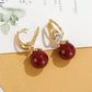 💎 Buy 1 Get 1 Free! 💎 Sparkly Huggie Dangle Earrings – Synthetic Pearl & Rhinestone Accents for Everyday Elegance ✨🌼