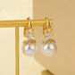 💎 Buy 1 Get 1 Free! 💎 Sparkly Huggie Dangle Earrings – Synthetic Pearl & Rhinestone Accents for Everyday Elegance ✨🌼