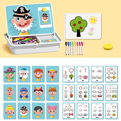 🎁Last Day 49% OFF😍Magnetic Puzzles Face Dress Up Travel Game Double Side Preschool Educational Learning Toy for Kids