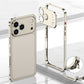Metal Bare Frame Heat-Dissipating iPhone Case with Seahorse Buckle Design