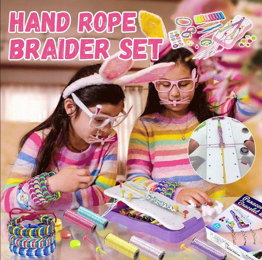 🧵 50% OFF NOW! ✨🔥DIY Hand Rope Braid Set- Includes Multi-Colored Threads for Bracelets & Crafts, Creative Fun for All Ages 🎨📦