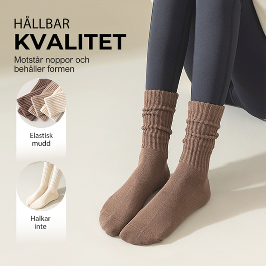 Warm Women's Mid-Length Socks for Fall and Winter 2 pairs