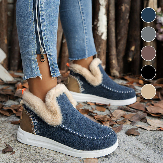 Women's Anti-Slip Ankle Snow Boots with Plush Lining
