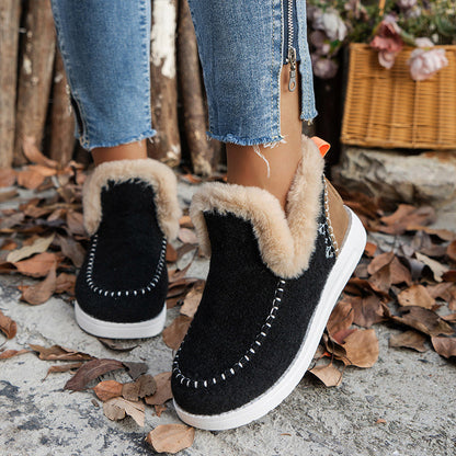 Women's Anti-Slip Ankle Snow Boots with Plush Lining