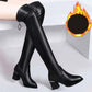 Black Over-the-Knee Boots with Heel