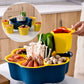 [Practical Gift Choice] Rotating Hot Pot Dish Vegetable Drainer Tray