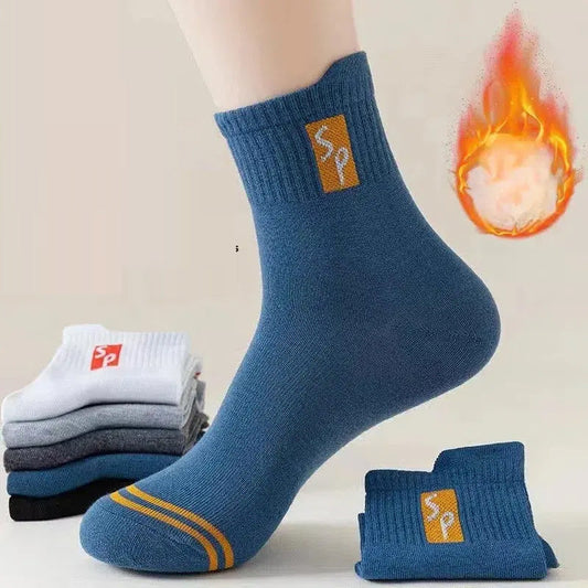 5 Pairs-Men's Thickened Anti-Odor and Sweat Absorbent Athletic Socks