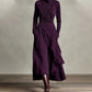 🎉Women's Elegant High-Neck Asymmetrical Draped Maxi Dress