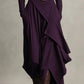 🎉Women's Elegant High-Neck Asymmetrical Draped Maxi Dress