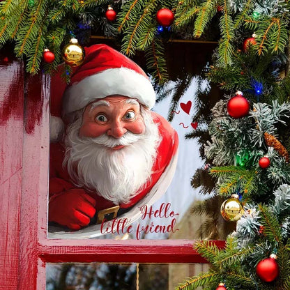 Christmas Santa & Snowflake Window Sticker