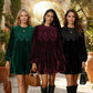 Vintage-Inspired Lace Panel Tunic Dress