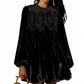 Vintage-Inspired Lace Panel Tunic Dress