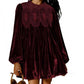 Vintage-Inspired Lace Panel Tunic Dress