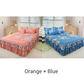 🛏️Two-layer three-piece set with lotus motif lace bedspread and pillowcases