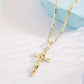 ✝️ 35% OFF NOW! ✨ Gold Crucifix Necklace – Detailed INRI Motif, Adjustable Figaro Chain & Hypoallergenic Finish 💛