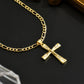 ✝️ 35% OFF NOW! ✨ Gold Crucifix Necklace – Detailed INRI Motif, Adjustable Figaro Chain & Hypoallergenic Finish 💛