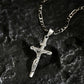 ✝️ 35% OFF NOW! ✨ Gold Crucifix Necklace – Detailed INRI Motif, Adjustable Figaro Chain & Hypoallergenic Finish 💛