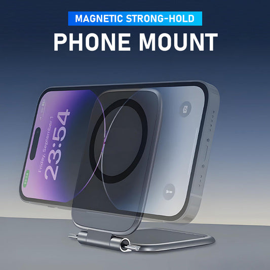 📢📢55% OFF !!!⏰Magnetic Strong-Hold Phone Mount—Sticks Like a Magnet, Stands Like a Rock!📱⚡