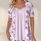 Women's Irregular Floral Patchwork Top