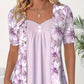 Women's Irregular Floral Patchwork Top