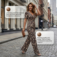 🎁New arrival 49% OFF💥Leopard Print V-Neck Wide-Leg Jumpsuit