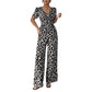 🎁New arrival 49% OFF💥Leopard Print V-Neck Wide-Leg Jumpsuit