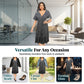 Women's Zip Front Short Sleeve Pleated Hem Dress