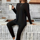 Women's Ribbed Knit Top & Pants Set