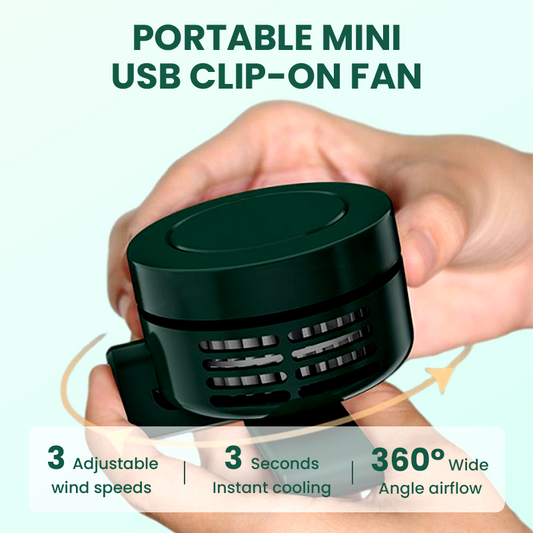 🏖️Summer Hot Sale 60% OFF🏝️🌬️❄️Portable Mini USB Clip-On Fan🧊