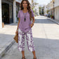 👚 50% OFF NOW! 🔥 Casual Round Neck Layered Tunic Top & Wide Leg Pants Set – Flowy Design, Soft Fabric & Perfect for Everyday Style 🌸