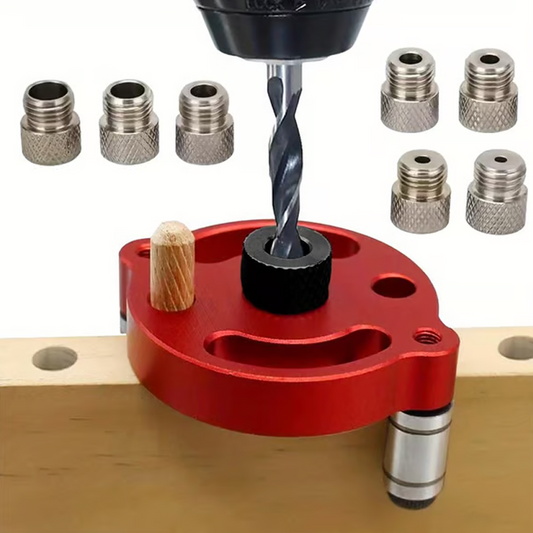 ⏰🔥LIMITED TIME 50% OFF! ⚙️ Self-Centering Dowel Jig Kit – Precision Woodworking, Adjustable Bushings & Durable Aluminum 🔨📏✨