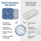 Silicone Soccer Ball Ice Cube Tray – 5.5 cm Cubes, Slow-Melting, Leak-Proof Design, 4 Colors, Perfect for Game Nights & Cocktails 🥂