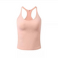 👚 Women's Built-in Bra Tank Top | Ribbed Knit Racerback Camisole with Light Support