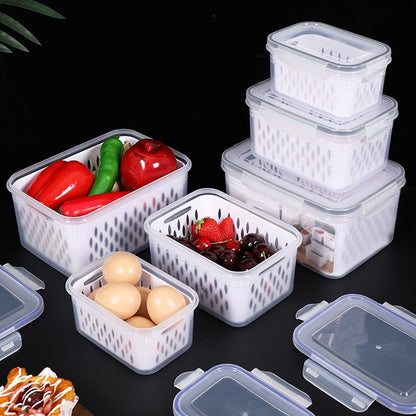 ⏰️SUMMER HOT SALE⌛️3PCS Fruit Storage Container Set for Fridge with Removable Colander