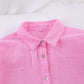 Button-down shirt and shorts, 2-piece set