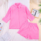 Button-down shirt and shorts, 2-piece set