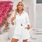 Button-down shirt and shorts, 2-piece set