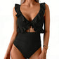 🏖️Summer Hot Sale 50% OFF🌊Women’s Tummy-Control One-Piece Swimsuit🩱Flattering V-Neck🩱Ruched Slimming Design🌸Elegant Ruffle & Chic Cut-Out 💕