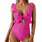 🏖️Summer Hot Sale 50% OFF🌊Women’s Tummy-Control One-Piece Swimsuit🩱Flattering V-Neck🩱Ruched Slimming Design🌸Elegant Ruffle & Chic Cut-Out 💕