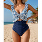 🏖️Summer Hot Sale 50% OFF🌊Women’s Tummy-Control One-Piece Swimsuit🩱Flattering V-Neck🩱Ruched Slimming Design🌸Elegant Ruffle & Chic Cut-Out 💕