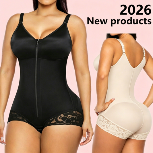 🌸 52% OFF NOW! 🌸Women's Tummy Control Zip-Up Shapewear Bodysuit