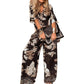 👚👖49% off❤Women's Casual Printed V-Neck Top & Trousers Set