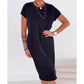 🌺Summer Hot Sale 70% OFF💐Women's Casual Short Sleeve T-Shirt Dress